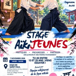 Stage AïkiJeunes : pratiquer ensemble et se dépasser le 7 novembre à Saint-Paul 🔥🔥🔥